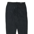 TEDDYS Mens Relaxed Black Cotton Blend Denim Jeans W33 L29 Casual Zip Closure
