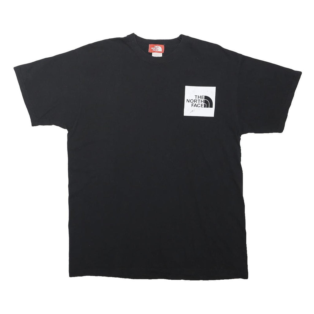 THE NORTH FACE Mens Black Graphic T-Shirt L Short Sleeve Crew Neck Cotton Blend
