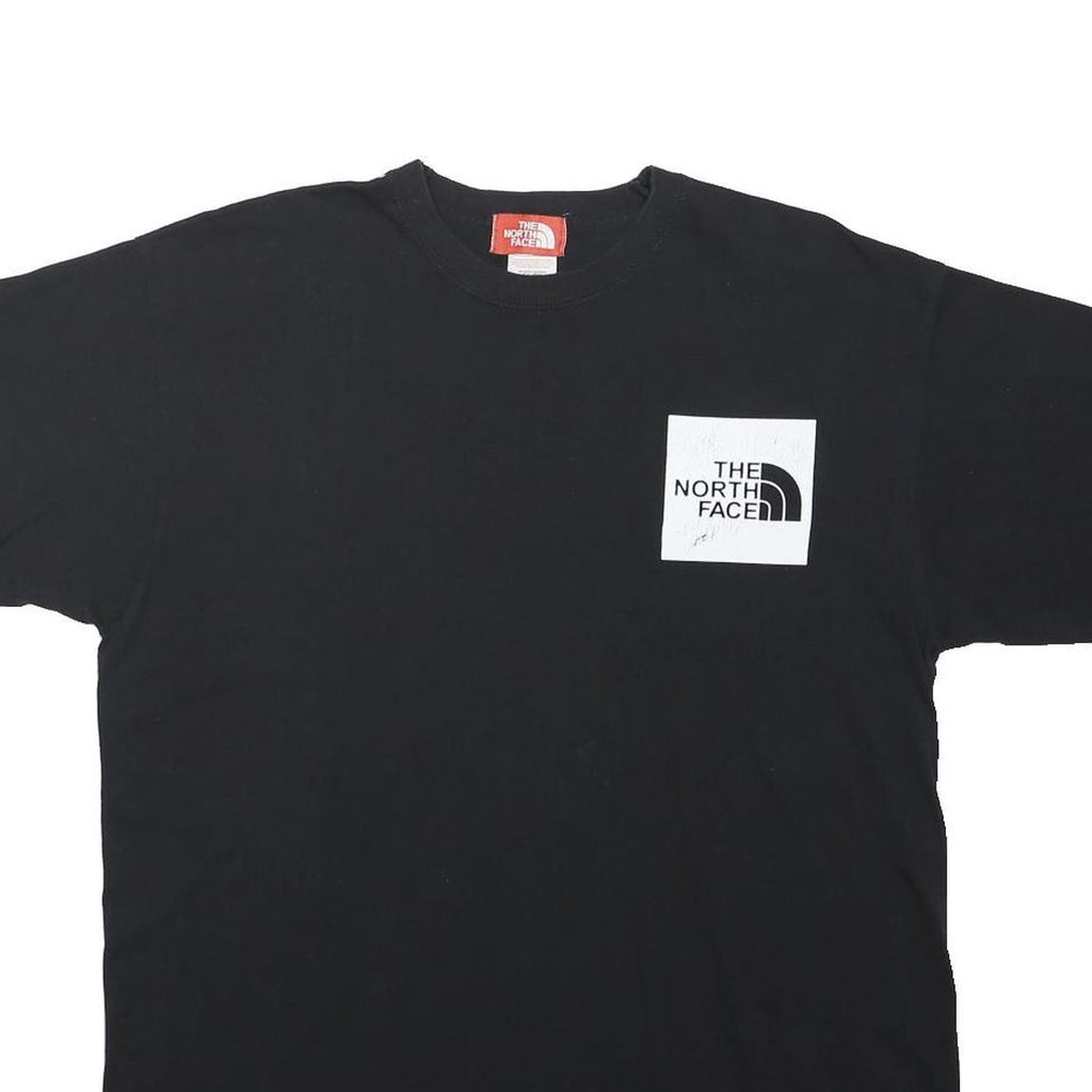 THE NORTH FACE Mens Black Graphic T-Shirt L Short Sleeve Crew Neck Cotton Blend