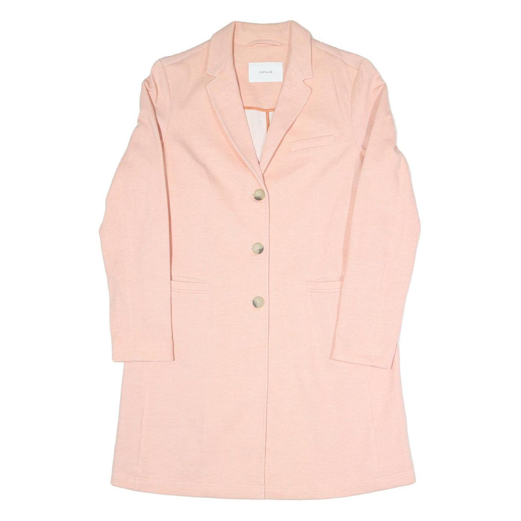 OPUS Womens Pink Blazer Tailored Jacket M Polyester Blend Button Plain Woven