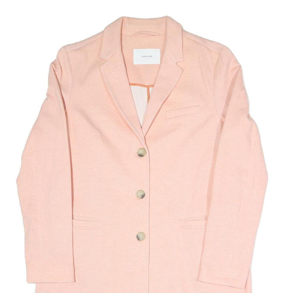OPUS Womens Pink Blazer Tailored Jacket M Polyester Blend Button Plain Woven