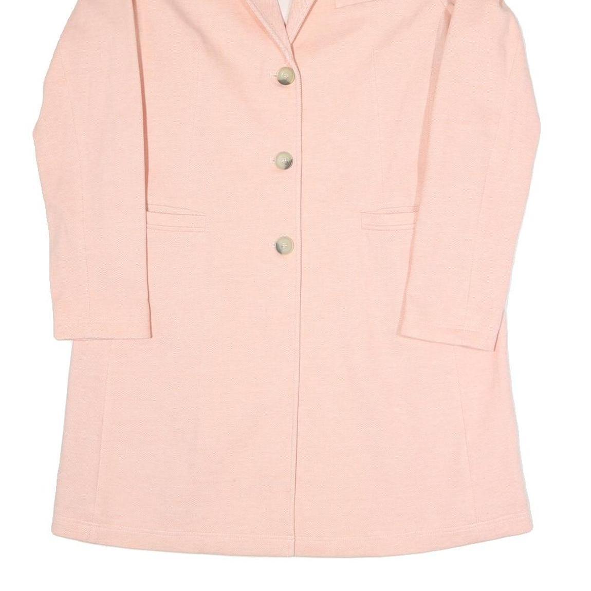 OPUS Womens Pink Blazer Tailored Jacket M Polyester Blend Button Plain Woven