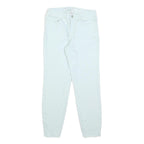 JUICY COUTURE Womens Cotton Blend White Slim Skinny Trousers W26 L26 Casual