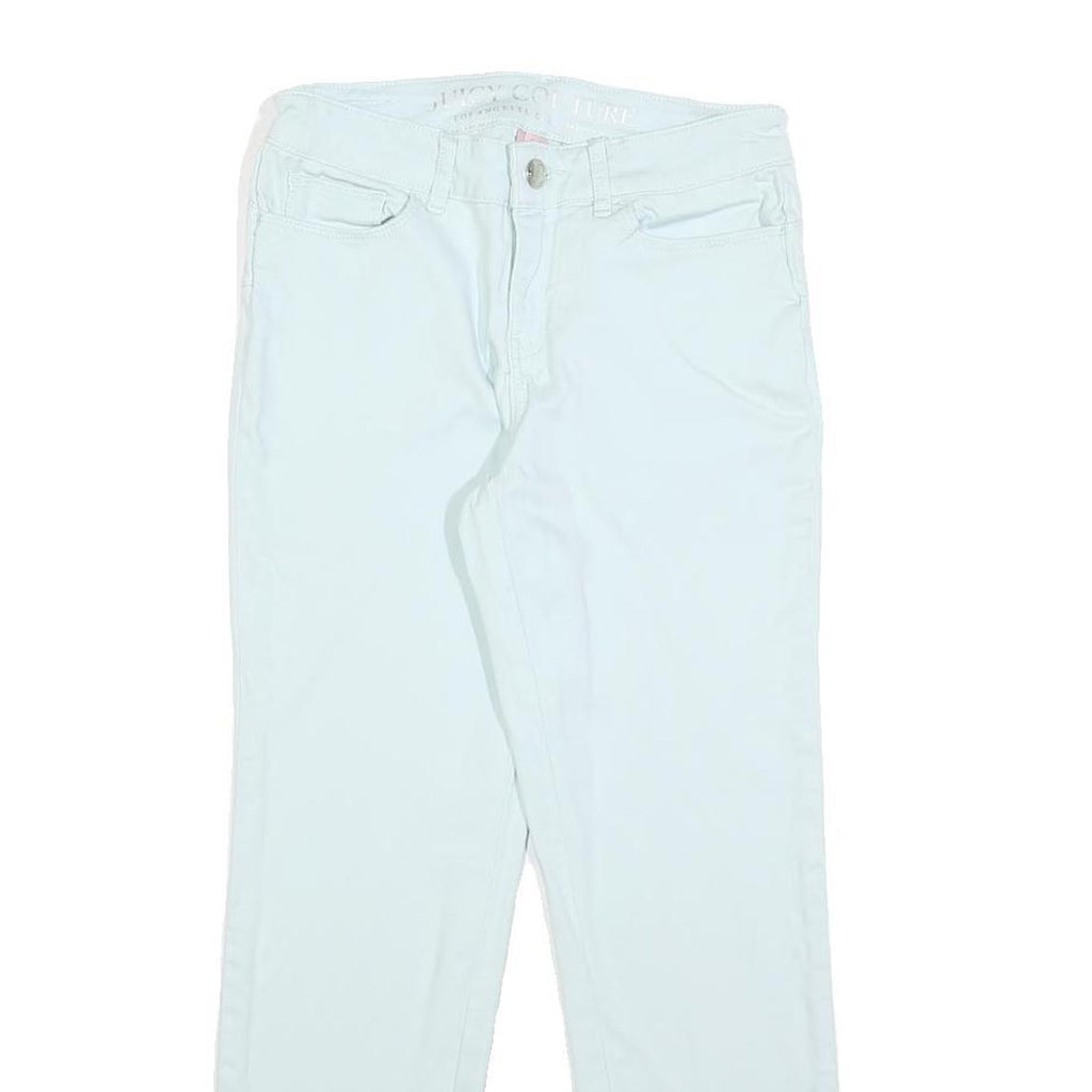 JUICY COUTURE Womens Cotton Blend White Slim Skinny Trousers W26 L26 Casual