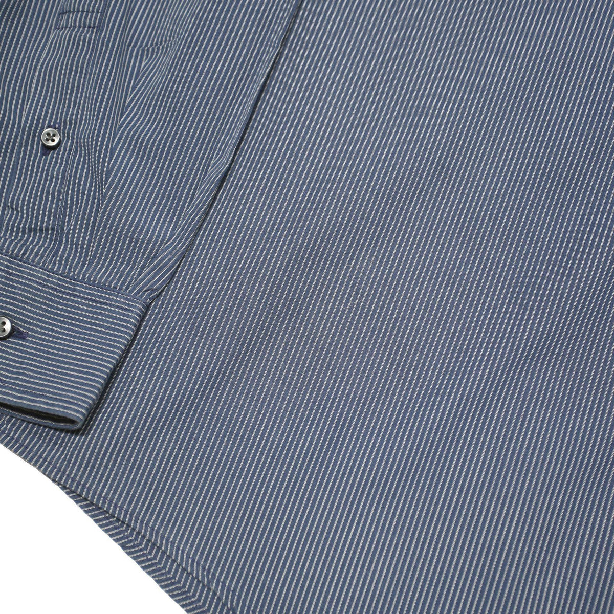 TOMMY HILFIGER Womens Blue & White Striped Shirt L Cotton Blend Classic Fit