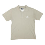 LE COQ SPORTIF Mens Beige Cotton Blend Short Sleeve Polo Shirt S Classic Casual
