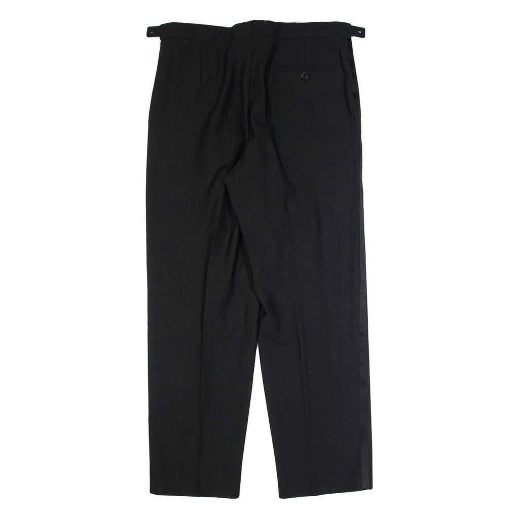 BALMAIN Pleated Mens Trousers Black Regular Straight Wool W32 L30
