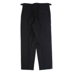 BALMAIN Pleated Mens Trousers Black Regular Straight Wool W32 L30