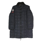 GEOGRAPHICAL NORWAY Womens Navy Blue Long Sleeve Zip Quilted Jacket UK 16