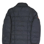 GEOGRAPHICAL NORWAY Womens Navy Blue Long Sleeve Zip Quilted Jacket UK 16