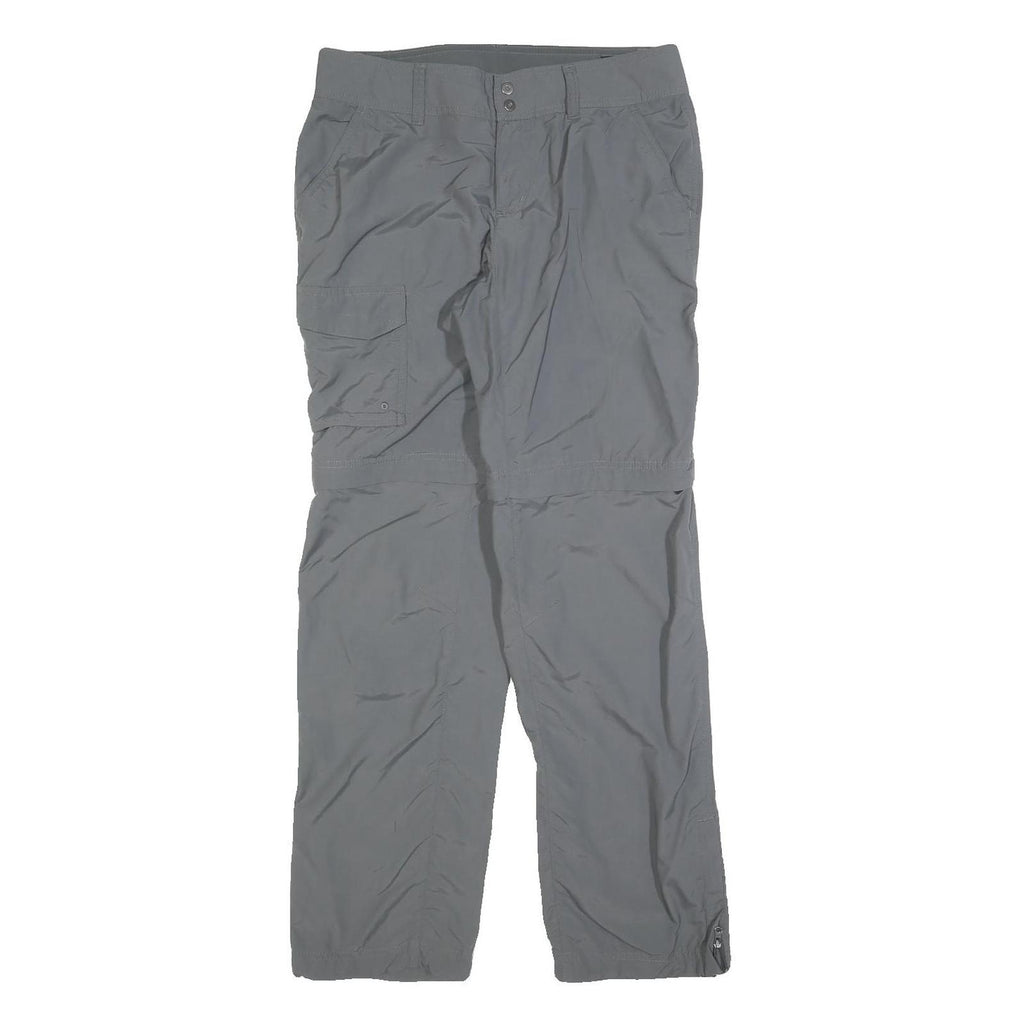 COLUMBIA Womens Regular Grey Zip Polyester Trousers W30 L30 Outdoor Hiking