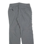 COLUMBIA Womens Regular Grey Zip Polyester Trousers W30 L30 Outdoor Hiking