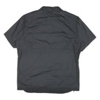 NIKE Mens Black Volleyball Track Jacket L Nylon Plain Short Sleeve Zip