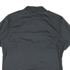 NIKE Mens Black Volleyball Track Jacket L Nylon Plain Short Sleeve Zip