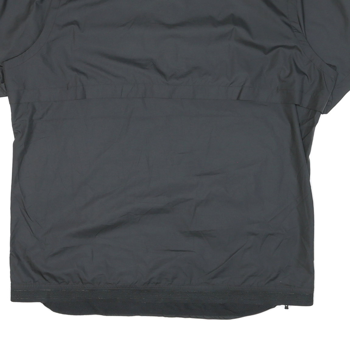 NIKE Mens Black Volleyball Track Jacket L Nylon Plain Short Sleeve Zip