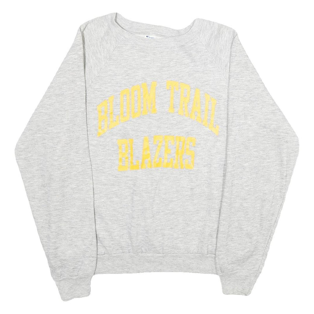 CHAMPION Mens Grey Cotton Blend Crew Neck L Sweatshirt Bloom Trail Blazers