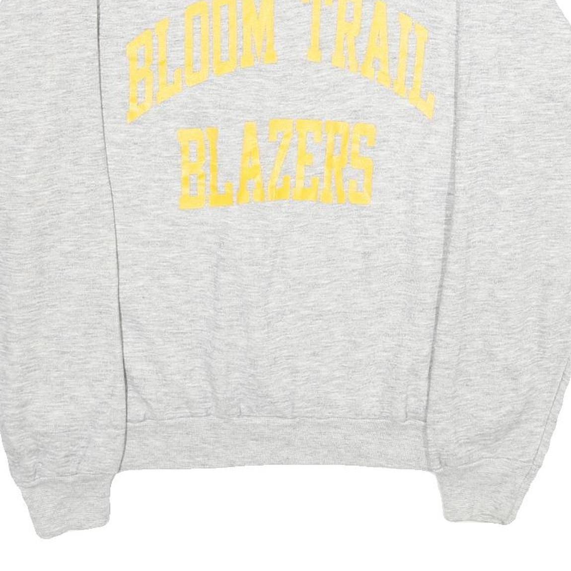 CHAMPION Mens Grey Cotton Blend Crew Neck L Sweatshirt Bloom Trail Blazers