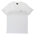 BOSS Mens White Graphic T-Shirt M Short Sleeve Crew Neck Designer Cotton Blend