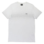 BOSS Mens White Graphic T-Shirt M Short Sleeve Crew Neck Designer Cotton Blend