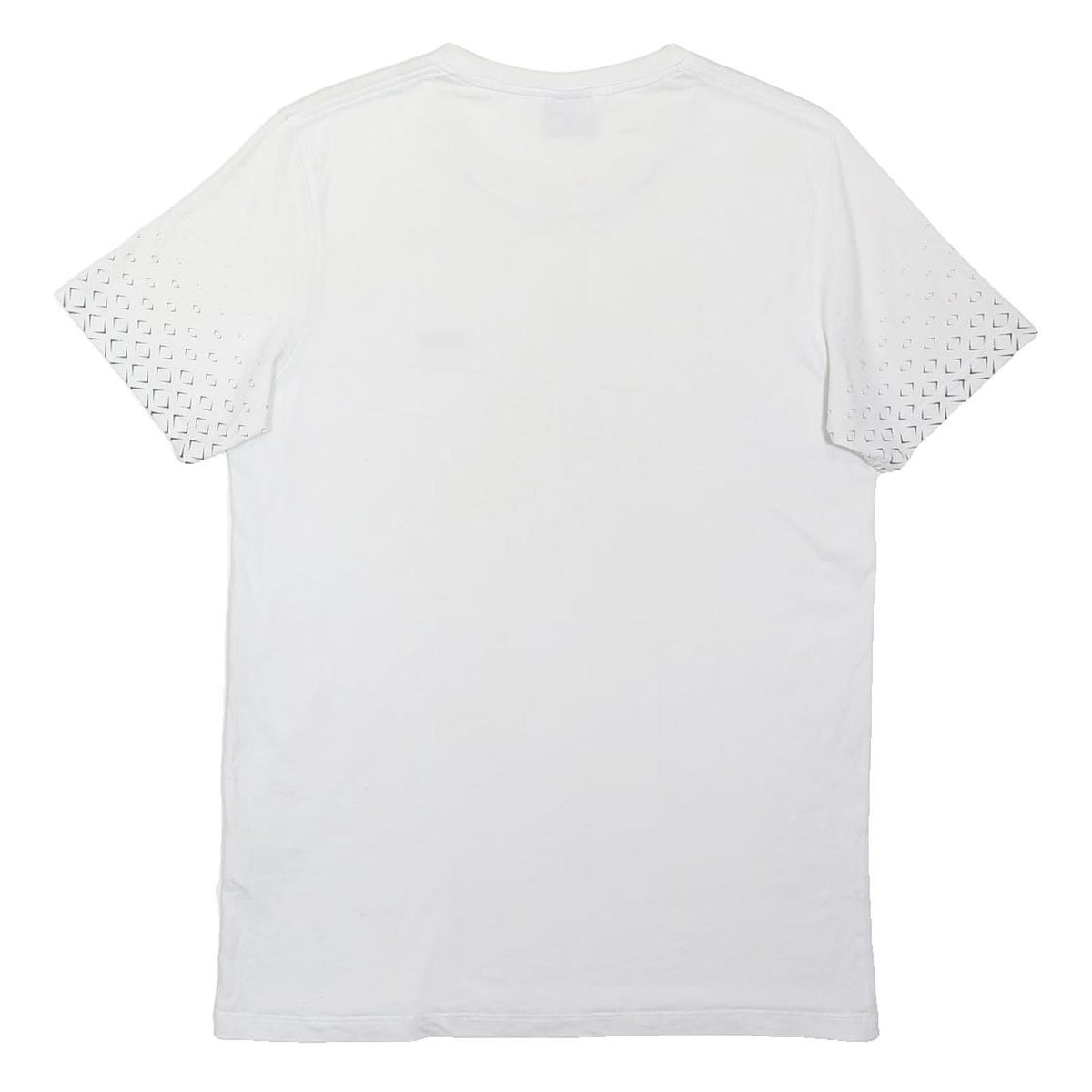 BOSS Mens White Graphic T-Shirt M Short Sleeve Crew Neck Designer Cotton Blend