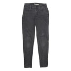 LEVI'S 710 Super Skinny Womens Jeans Black Slim Skinny Denim Raw W26 L30