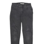 LEVI'S 710 Super Skinny Womens Jeans Black Slim Skinny Denim Raw W26 L30