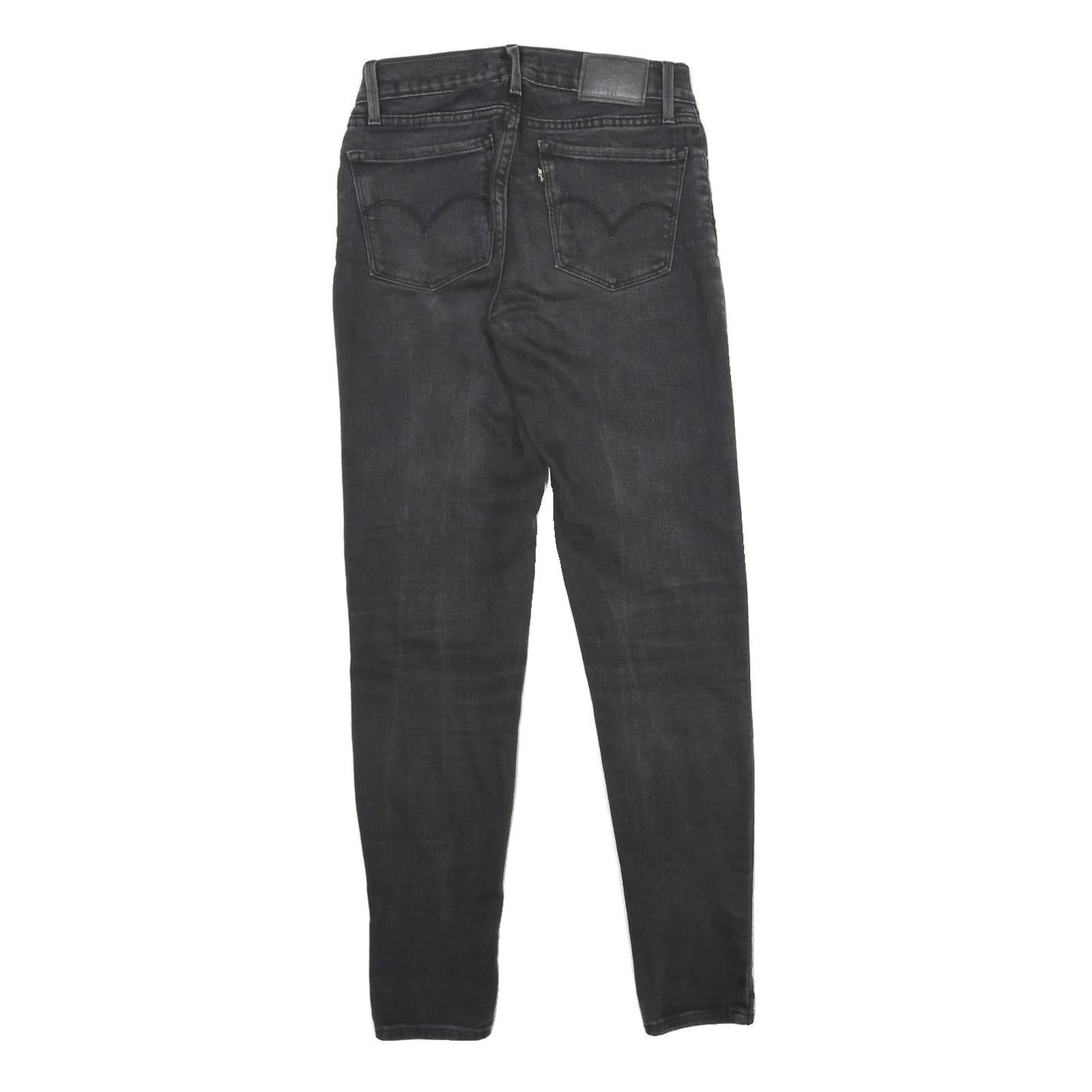 LEVI'S 710 Super Skinny Womens Jeans Black Slim Skinny Denim Raw W26 L30