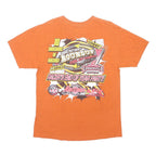 GILDAN Mens Orange Dirtcar Roundup Graphic T-Shirt L Short Sleeve Crew Neck