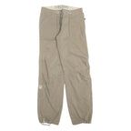 TIMEZONE Womens Beige Regular Fit Straight Trousers W30 L34 Casual Zip Closure