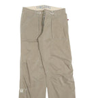TIMEZONE Womens Beige Regular Fit Straight Trousers W30 L34 Casual Zip Closure