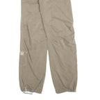 TIMEZONE Womens Beige Regular Fit Straight Trousers W30 L34 Casual Zip Closure