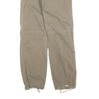 TIMEZONE Womens Beige Regular Fit Straight Trousers W30 L34 Casual Zip Closure