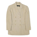 ESCADA Womens Beige Wool Double Breasted Jacket M Woven Classic Elegant