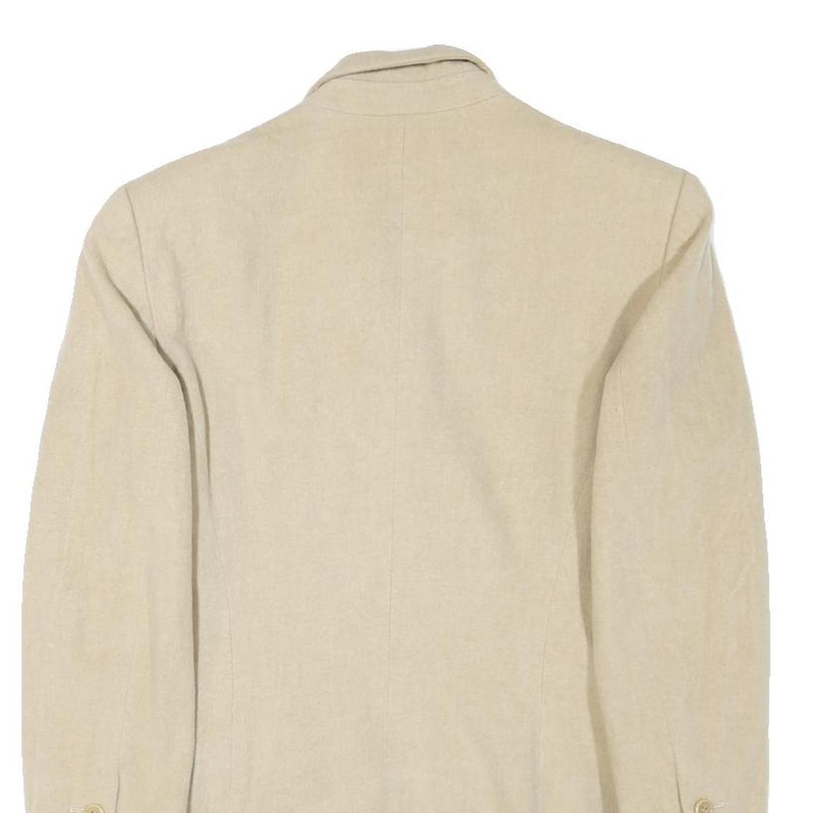 ESCADA Womens Beige Wool Double Breasted Jacket M Woven Classic Elegant