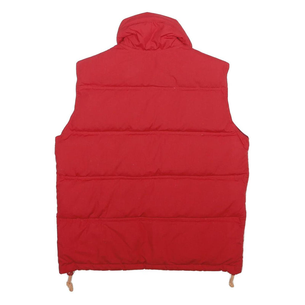 NORTHWEST TERRITORY Mens Red Sleeveless Jacket S Polyester Blend Plain Zippered