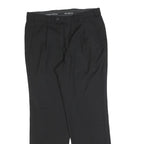 CHARLES VOGELE Womens Wool Blend Black Regular Fit Straight Trousers W34 L30