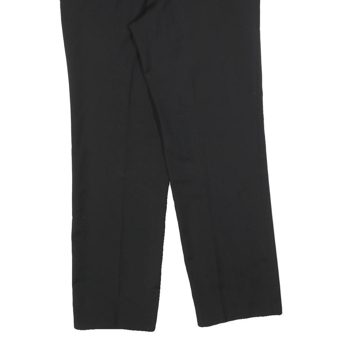 CHARLES VOGELE Womens Wool Blend Black Regular Fit Straight Trousers W34 L30