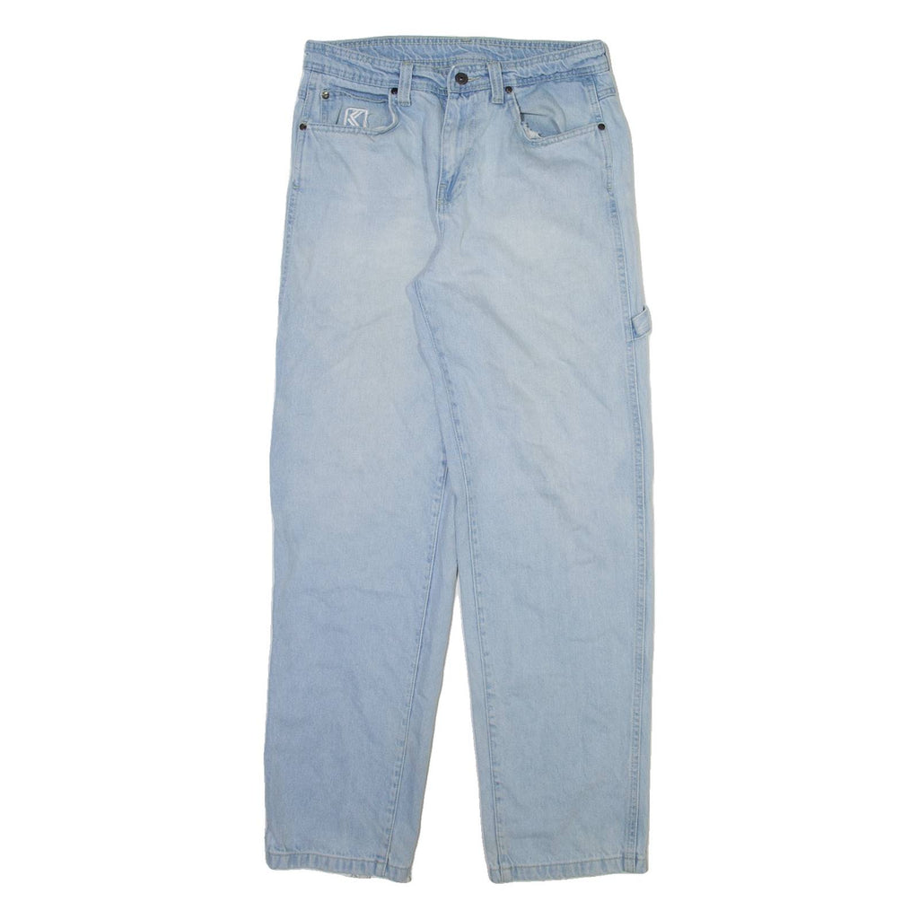 KARL KANI Carpenter Womens Jeans Blue Relaxed Straight W30 L31