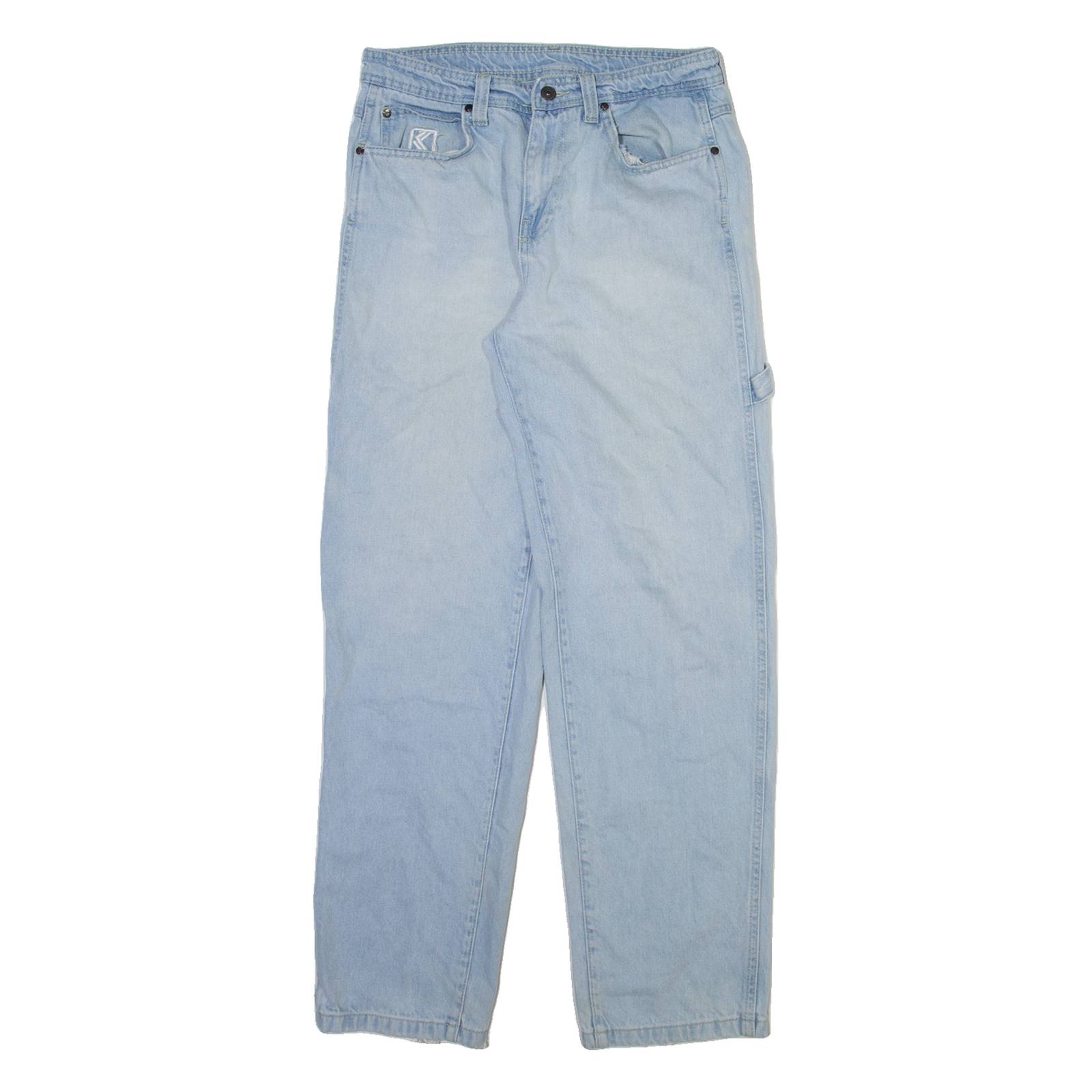 KARL KANI Carpenter Womens Jeans Blue Relaxed Straight W30 L31