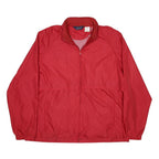 WOOLRICH Mens Red Nylon Jacket L Plain Zip Casual Lightweight Outdoorswear