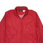 WOOLRICH Mens Red Nylon Jacket L Plain Zip Casual Lightweight Outdoorswear