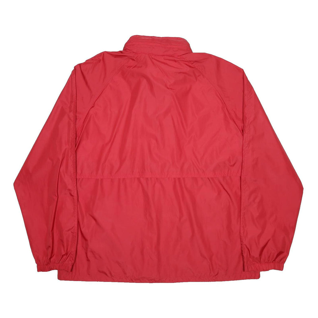 WOOLRICH Mens Red Nylon Jacket L Plain Zip Casual Lightweight Outdoorswear