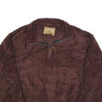 FIELD STREET Mens Maroon Pullover Plain Jumper Crew Neck Basic Knit L Casual