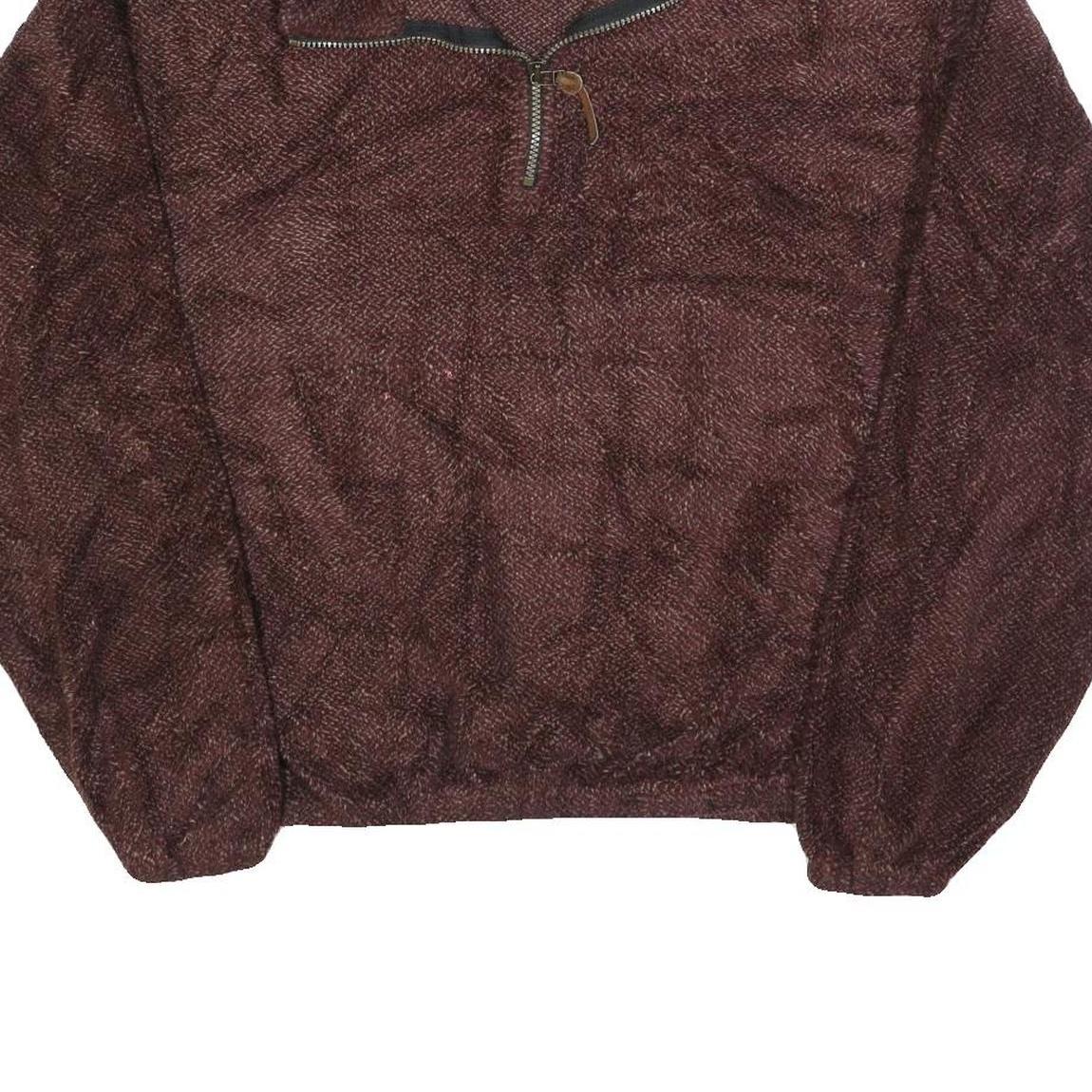 FIELD STREET Mens Maroon Pullover Plain Jumper Crew Neck Basic Knit L Casual