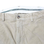 LL BEAN Mens Regular Beige Corduroy Trousers W34 L30 Classic Zip Closure