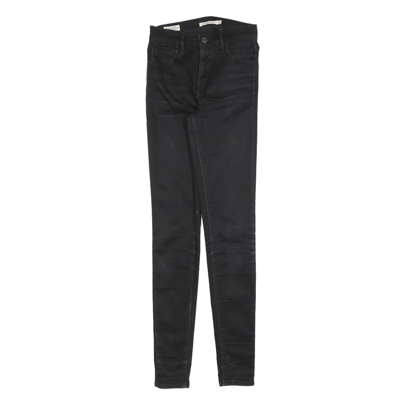 LEVI'S 720 Womens Jeans Black Slim Skinny Denim Medium W29 L32 Stretch Casual