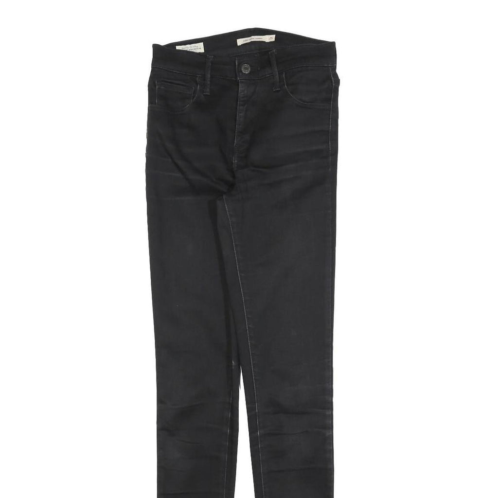 LEVI'S 720 Womens Jeans Black Slim Skinny Denim Medium W29 L32 Stretch Casual