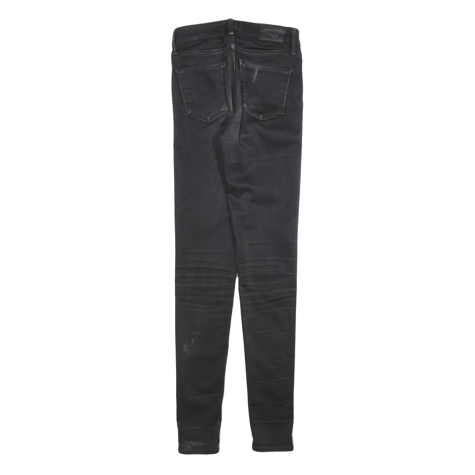 LEVI'S 720 Womens Jeans Black Slim Skinny Denim Medium W29 L32 Stretch Casual