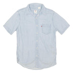 LEVI'S Mens Blue Light Denim Shirt S Cotton Blend Casual Lightweight