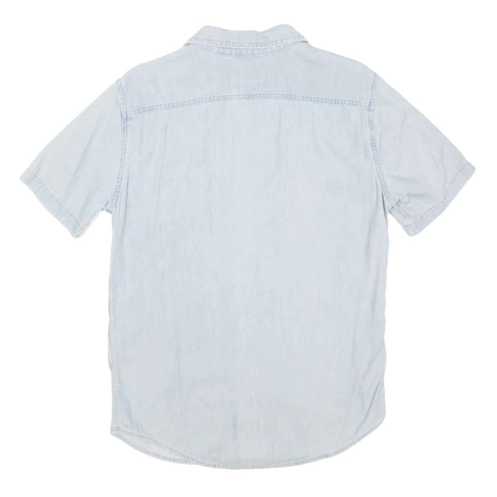 LEVI'S Mens Blue Light Denim Shirt S Cotton Blend Casual Lightweight